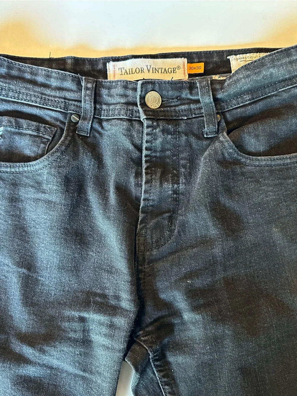 Tailor Vintage Men's Black Jeans